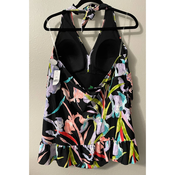 NWT Dip Women's Curvy Tropical Halter Bathing Suit Size 2X - Picture 2 of 5